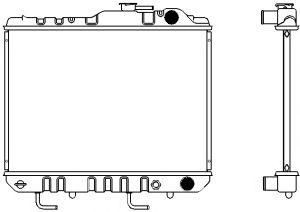 SAKURA  Automotive 1460-0108 radiatorius, variklio aušinimas