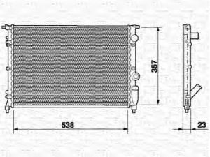 MAGNETI MARELLI 350213623000 radiatorius, variklio aušinimas 
 Aušinimo sistema -> Radiatorius/alyvos aušintuvas -> Radiatorius/dalys
7700795174