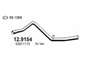 ASSO 12.9154 išleidimo kolektorius 
 Išmetimo sistema -> Išmetimo vamzdžiai
93811115