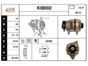 SNRA KI8002 kintamosios srovės generatorius
55218300B, OK55218300B