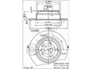 BREMBO 08.5569.24 stabdžių diskas 
 Stabdžių sistema -> Diskinis stabdys -> Stabdžių diskas
271794, 2717940