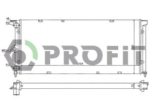 PROFIT PR 9565A4 radiatorius, variklio aušinimas 
 Aušinimo sistema -> Radiatorius/alyvos aušintuvas -> Radiatorius/dalys
321121251AJ