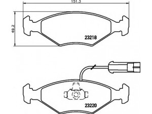 HELLA 8DB 355 008-391 stabdžių trinkelių rinkinys, diskinis stabdys 
 Techninės priežiūros dalys -> Papildomas remontas
71738156, 71738157, 71770956, 9947996