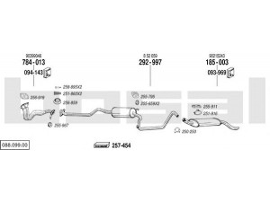 BOSAL 088.099.00 išmetimo sistema 
 Išmetimo sistema -> Išmetimo sistema, visa