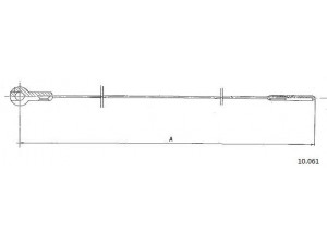 CABOR 10.061 akceleratoriaus trosas 
 Dviratė transporto priemonės -> Kabeliai ir tachometro velenaai -> Akceleratoriaus trosas
111721555A