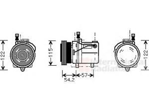 VAN WEZEL 0600K059 kompresorius, oro kondicionierius 
 Oro kondicionavimas -> Kompresorius/dalys
64528385714, 64528390228, 8385714