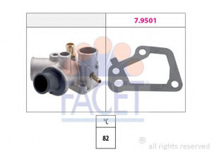 FACET 7.8129 termostatas, aušinimo skystis 
 Aušinimo sistema -> Termostatas/tarpiklis -> Thermostat
7670094