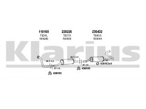 KLARIUS 330387E išmetimo sistema 
 Išmetimo sistema -> Išmetimo sistema, visa