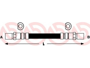 BREMBO T 52 003 stabdžių žarnelė 
 Stabdžių sistema -> Stabdžių žarnelės
CDU1570, GBH193, GBH228, GBH237