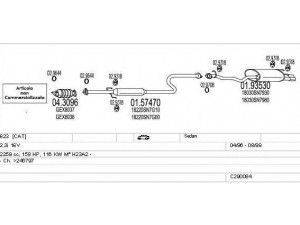 MTS C290084003539 išmetimo sistema 
 Išmetimo sistema -> Išmetimo sistema, visa