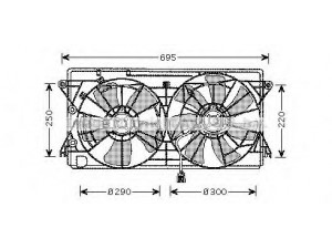 AVA QUALITY COOLING TO7550 ventiliatorius, radiatoriaus 
 Aušinimo sistema -> Oro aušinimas
1636122050, 1636122060, 1636322050