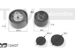 TREVI AUTOMOTIVE KD1247 paskirstymo diržo komplektas 
 Techninės priežiūros dalys -> Papildomas remontas
130C11321R, 7701474021, 7701474023