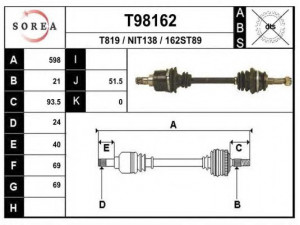 EAI T98162 kardaninis velenas
3910101B05