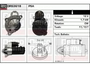 DELCO REMY DRS3618 starteris 
 Elektros įranga -> Starterio sistema -> Starteris