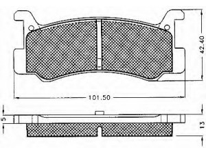 BSF 10613 stabdžių trinkelių rinkinys, diskinis stabdys 
 Techninės priežiūros dalys -> Papildomas remontas
0449287705, 0449287706, 0449287706000