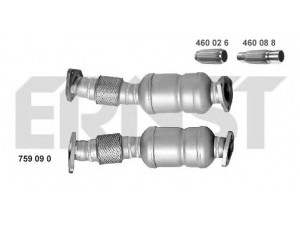 ERNST 759090 katalizatoriaus keitiklis 
 Išmetimo sistema -> Katalizatoriaus keitiklis
8E0 254 201 DX