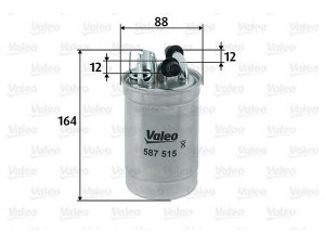 VALEO 587515 kuro filtras 
 Degalų tiekimo sistema -> Kuro filtras/korpusas
057127401A, 057127435D, 059127401C