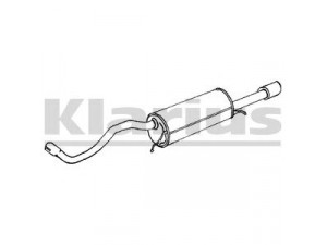KLARIUS 250406 galinis duslintuvas 
 Išmetimo sistema -> Duslintuvas
8D0253609S, 8D0253609S