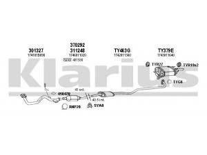KLARIUS 900281U išmetimo sistema 
 Išmetimo sistema -> Išmetimo sistema, visa