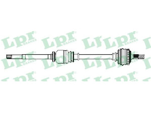 LPR DS52257 kardaninis velenas 
 Ratų pavara -> Kardaninis velenas
7711368884, 8200317707, 8200376095