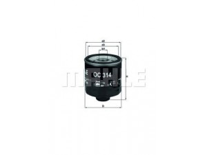 KNECHT OC 314 alyvos filtras 
 Techninės priežiūros dalys -> Techninės priežiūros intervalai
047115561B, 047115561G