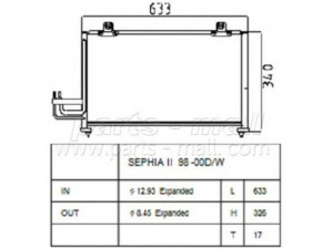 PARTS-MALL PXNCB-025 kondensatorius, oro kondicionierius
0K2A161480, 0K2A161480A, 0K2A161480B