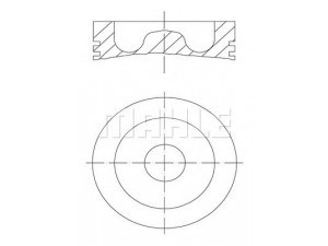 MAHLE ORIGINAL 061 PI 00129 000 stūmoklis 
 Variklis -> Cilindrai/stūmokliai