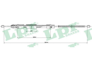 LPR C1463B trosas, stovėjimo stabdys 
 Stabdžių sistema -> Valdymo svirtys/trosai
7700307720, 7700307720
