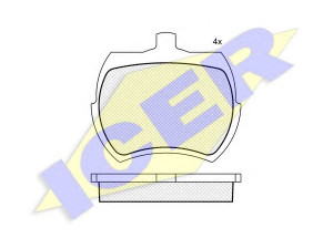 ICER 180002 stabdžių trinkelių rinkinys, diskinis stabdys 
 Techninės priežiūros dalys -> Papildomas remontas
GBP90177, GBP90213, GBP90281, GBP90297