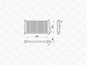 MAGNETI MARELLI 350213780000 radiatorius, variklio aušinimas 
 Aušinimo sistema -> Radiatorius/alyvos aušintuvas -> Radiatorius/dalys
1001855, 1098808, 96FB8005AC, 1E0415200