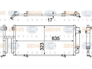HELLA 8FC 351 304-391 kondensatorius, oro kondicionierius 
 Oro kondicionavimas -> Kondensatorius
73210-FE000, 73210-FE001