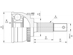 OPEN PARTS CVJ5614.10 jungčių komplektas, kardaninis velenas 
 Ratų pavara -> Sujungimai/komplektas
39211AV625, 39211BU125