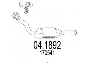 MTS 04.1892 katalizatoriaus keitiklis 
 Išmetimo sistema -> Katalizatoriaus keitiklis
170541