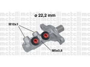 METELLI 05-0681 pagrindinis cilindras, stabdžiai 
 Stabdžių sistema -> Pagrindinis stabdžių cilindras
77364662