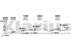 KLARIUS 310035E išmetimo sistema 
 Išmetimo sistema -> Išmetimo sistema, visa
