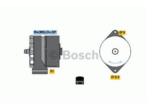 BOSCH 0 120 400 706 kintamosios srovės generatorius