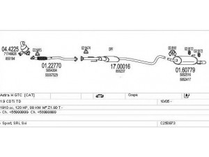 MTS C250973011530 išmetimo sistema 
 Išmetimo sistema -> Išmetimo sistema, visa