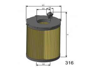 MISFAT L104 alyvos filtras 
 Techninės priežiūros dalys -> Techninės priežiūros intervalai
11427805978, 1109AY, 1109T3, 1109Y2