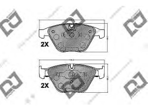 DJ PARTS BP1184 stabdžių trinkelių rinkinys, diskinis stabdys 
 Techninės priežiūros dalys -> Papildomas remontas
34116753668, 34116761283, 34116761284