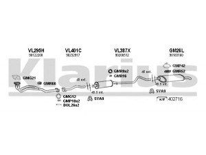 KLARIUS 390254U išmetimo sistema 
 Išmetimo sistema -> Išmetimo sistema, visa
