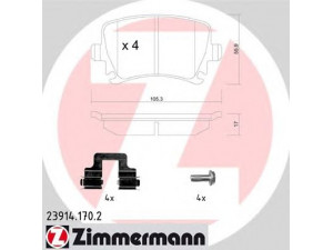 ZIMMERMANN 23914.170.2 stabdžių trinkelių rinkinys, diskinis stabdys 
 Techninės priežiūros dalys -> Papildomas remontas
1K0 698 451, 1K0 698 451 B, 1K0 698 451 D