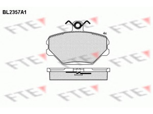 FTE BL2357A1 stabdžių trinkelių rinkinys, diskinis stabdys 
 Techninės priežiūros dalys -> Papildomas remontas
791449, 793470, 9939913, 7 934 70