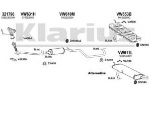 KLARIUS 931132U išmetimo sistema 
 Išmetimo sistema -> Išmetimo sistema, visa