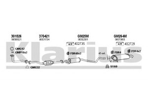 KLARIUS 391368U išmetimo sistema 
 Išmetimo sistema -> Išmetimo sistema, visa