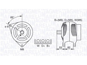 MAGNETI MARELLI 063377463010 kintamosios srovės generatorius 
 Elektros įranga -> Kint. sr. generatorius/dalys -> Kintamosios srovės generatorius
YLE10100, 2871A304, 225 3144