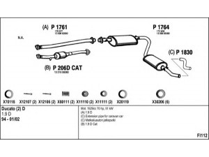 FENNO FI112 išmetimo sistema 
 Išmetimo sistema -> Išmetimo sistema, visa