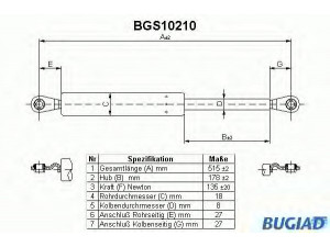 BUGIAD BGS10210 dujinė spyruoklė, bagažinė 
 Priedai -> Bagažinė/pakrovimo skyrius
90451G9500
