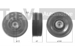 TREVI AUTOMOTIVE PC1194 skriemulys, alkūninis velenas 
 Diržinė pavara -> Dirželio skriemulys
11237525135