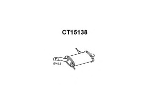 VENEPORTE CT15138 galinis duslintuvas 
 Išmetimo sistema -> Duslintuvas
1606278480, 1730GY