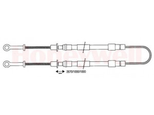 BENDIX 432404B trosas, stovėjimo stabdys 
 Stabdžių sistema -> Valdymo svirtys/trosai
4406021, 4406021, SE141167358A